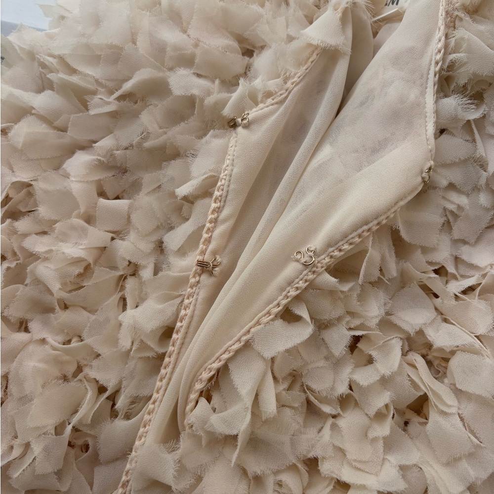 H&M Cream Ruffled Shrug Jacket - Picture 6 of 9